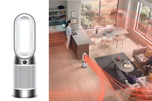 The Dyson Purifier Hot+Cool HP1 heats and purifies a large room