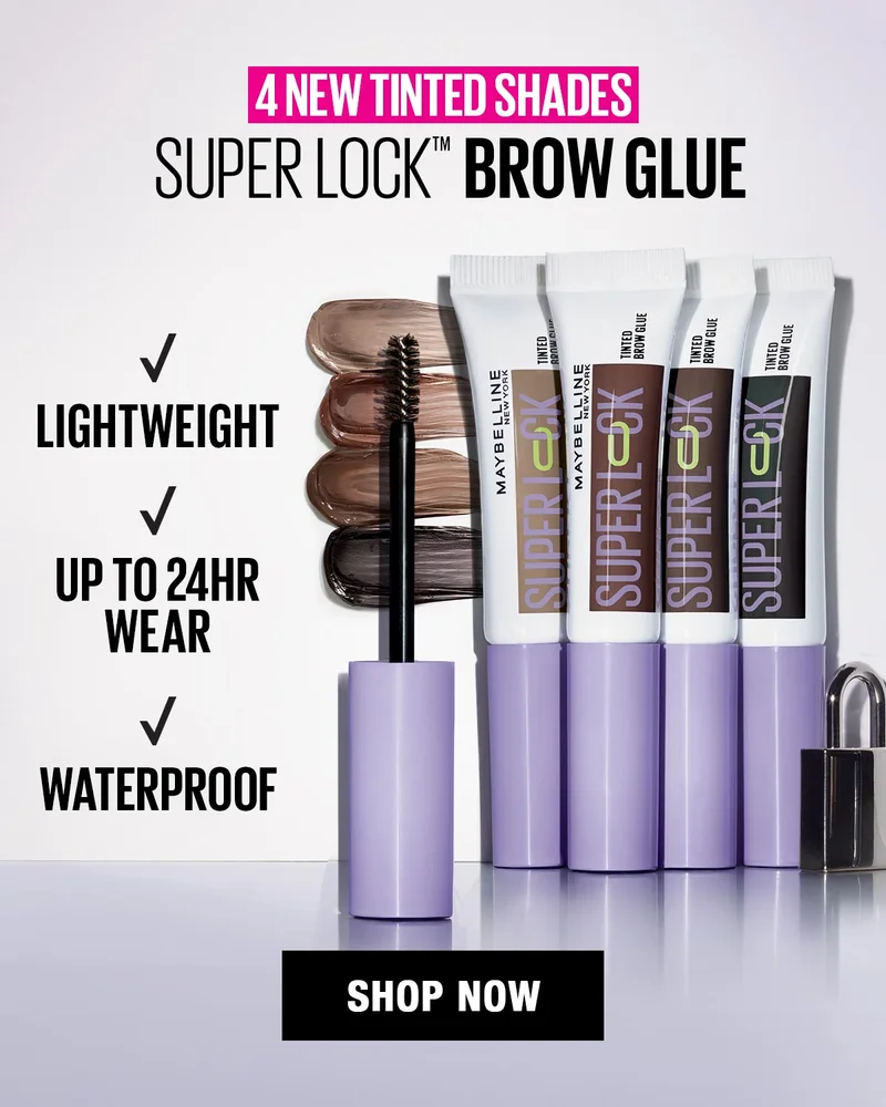 4 NEW Tinted Shades of Super Lock Brow Glue