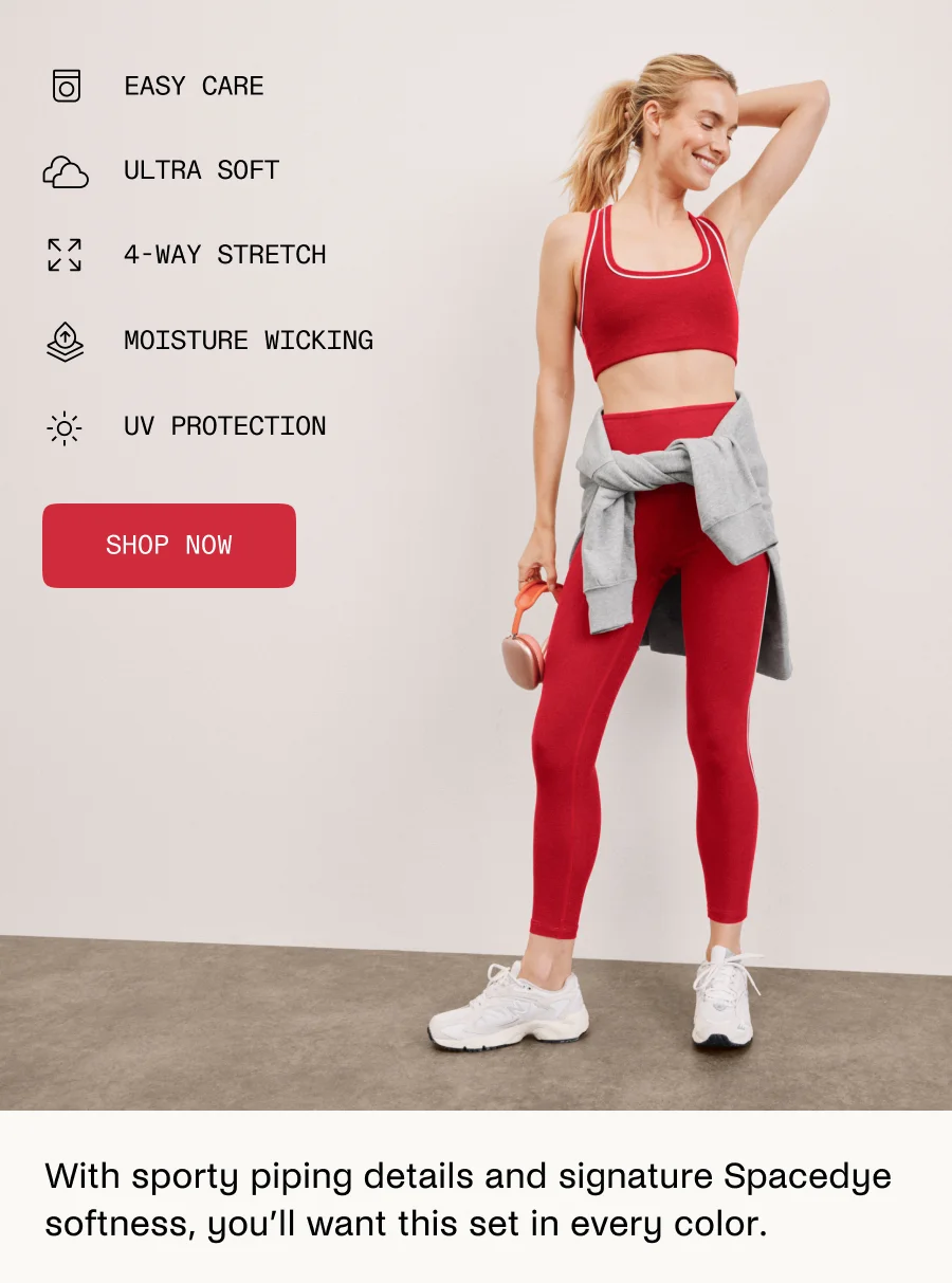 Spacedye Ready Midi Legging in Holly Red Heather