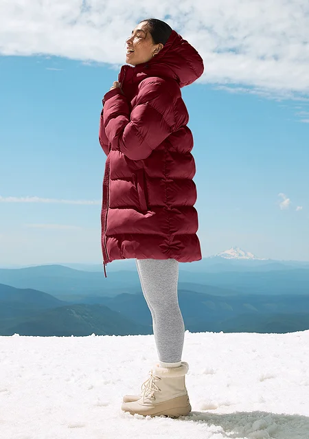 Warm Up Hooded Long Puffer Jacket