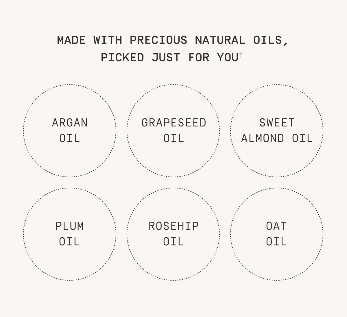 Made with precious natural oils, picked just for you