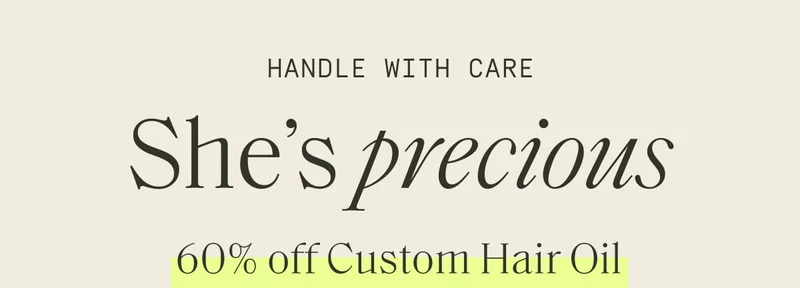 60% off Custom Hair Oil