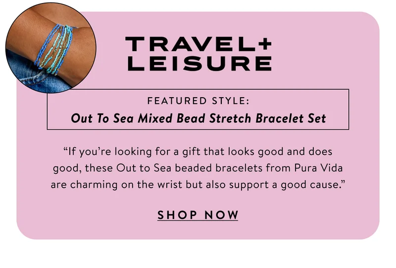 Out to sea mixed bead bracelet set