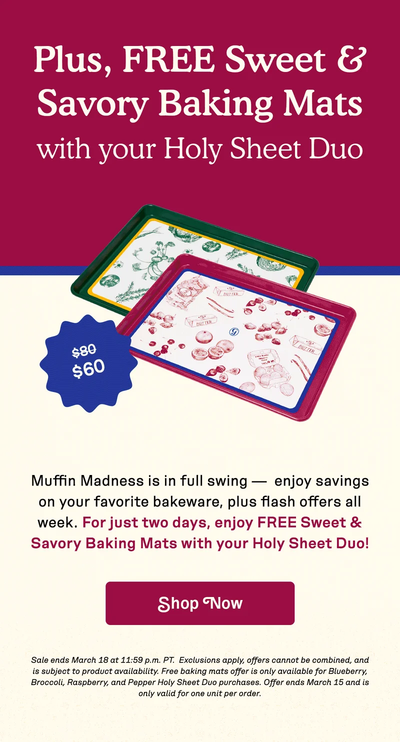 Great Jones Muffin Madness - ends March 18