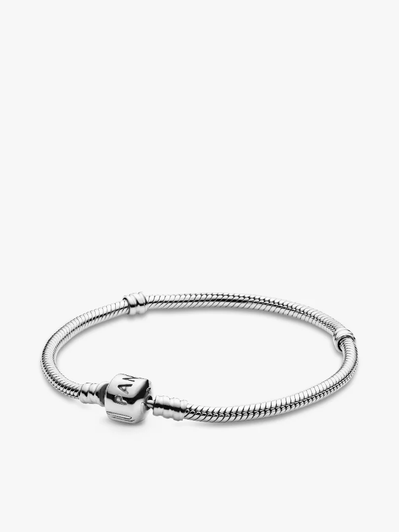 Pandora Moments Barrel Clasp Snake Chain Bracelet Pandora Moments Barrel Clasp Snake Chain Bracelet