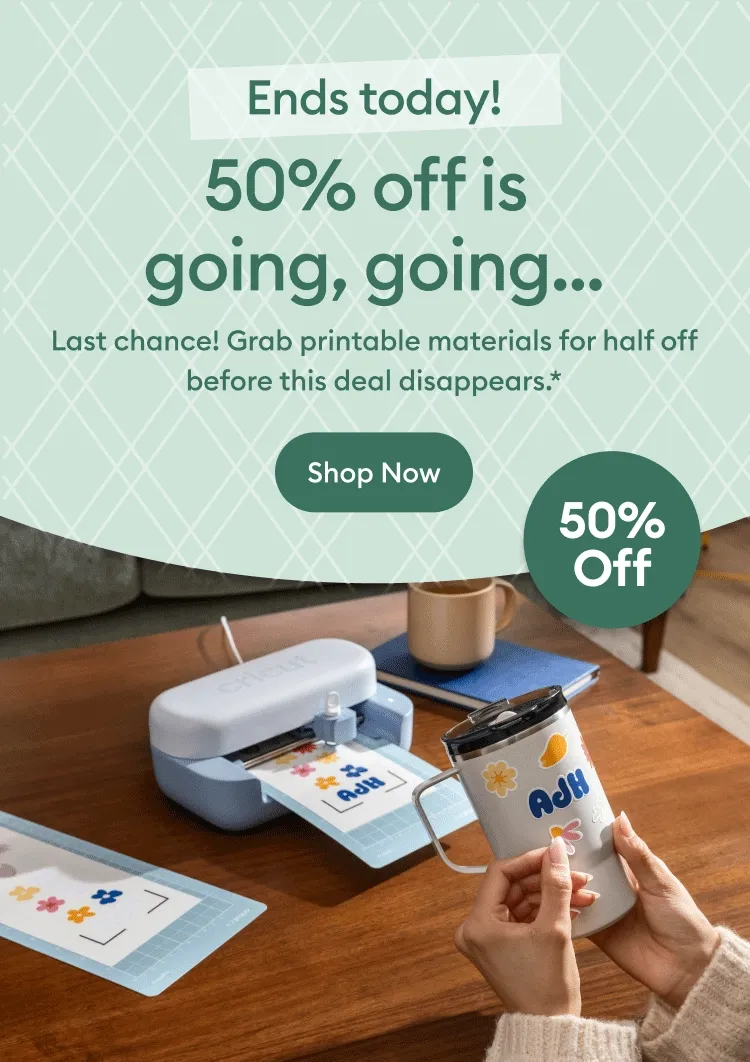 50% off is  going, going...