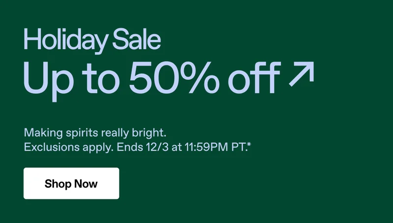 Holiday Sale. Up to 50% off. Shop Now.