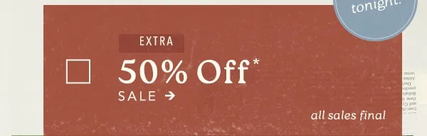 extra 50 off sale