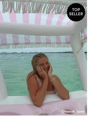 Pink Floating Cabana Bar