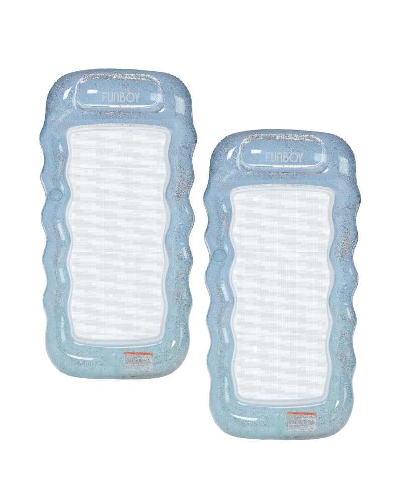 Image of Glitter Blue Ombre Mesh Lounger - 2 Pack