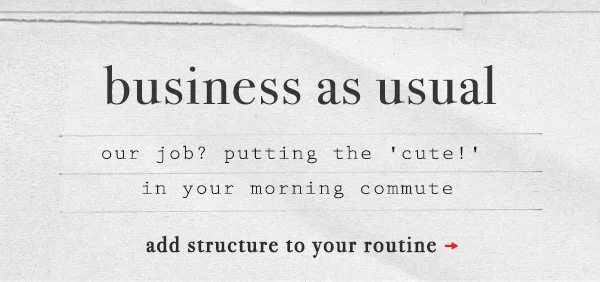 add structure to your routine