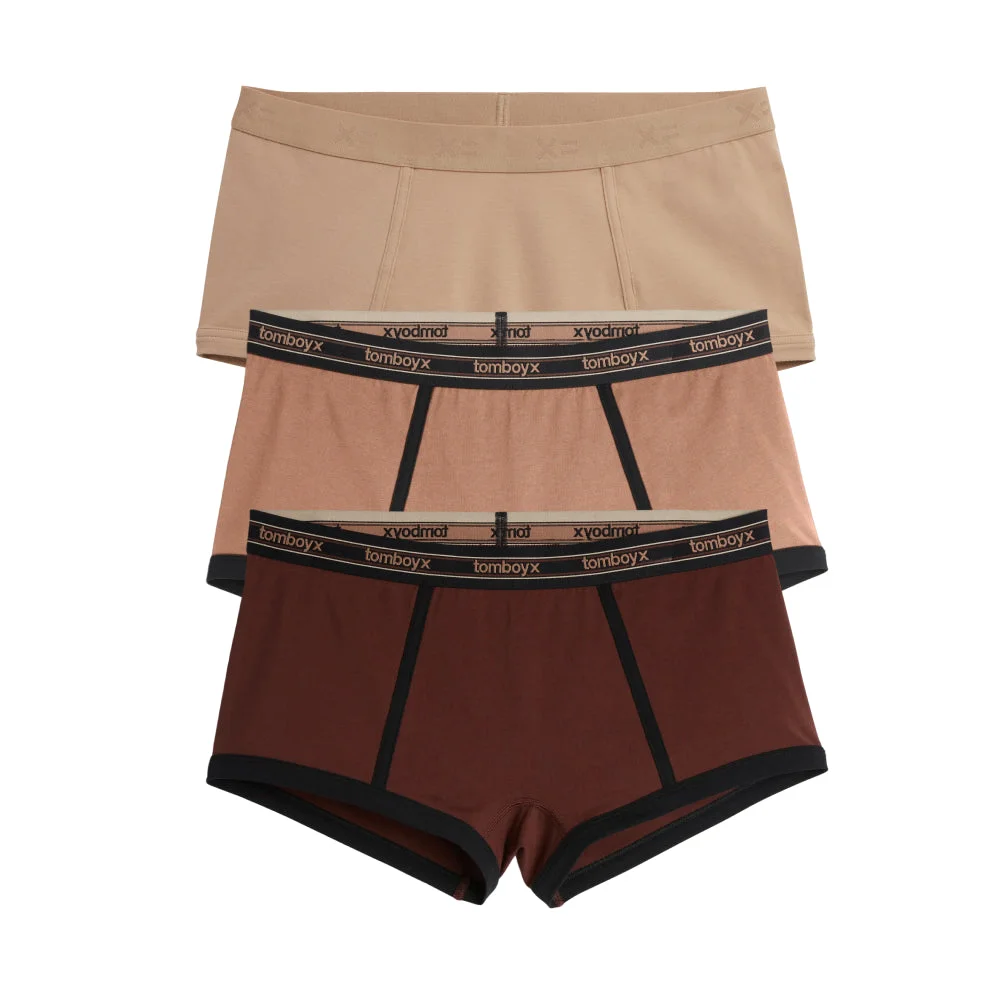 Image of Boy Shorts 3-Pack - Chocolate
