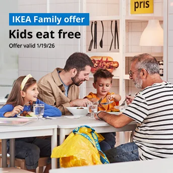 Enjoy free kids' meals at the IKEA Swedish restaurant on 1/19/25