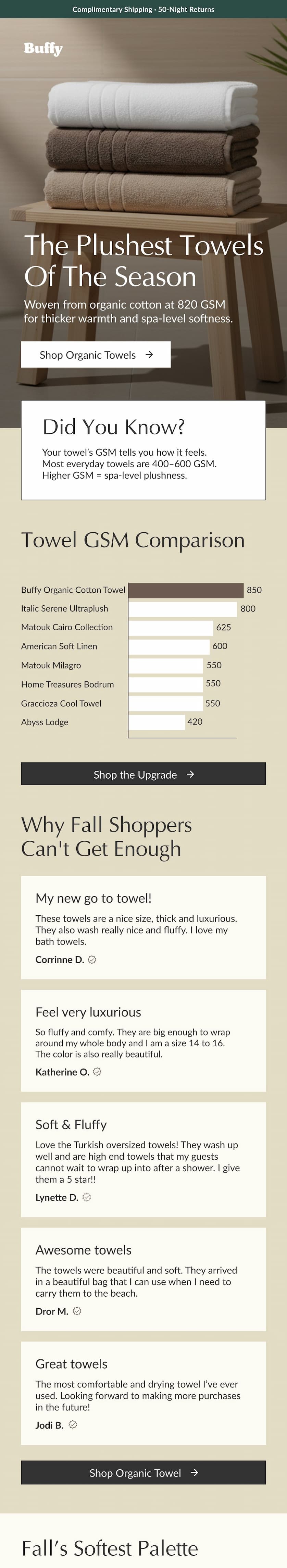 Shop Organic Towels