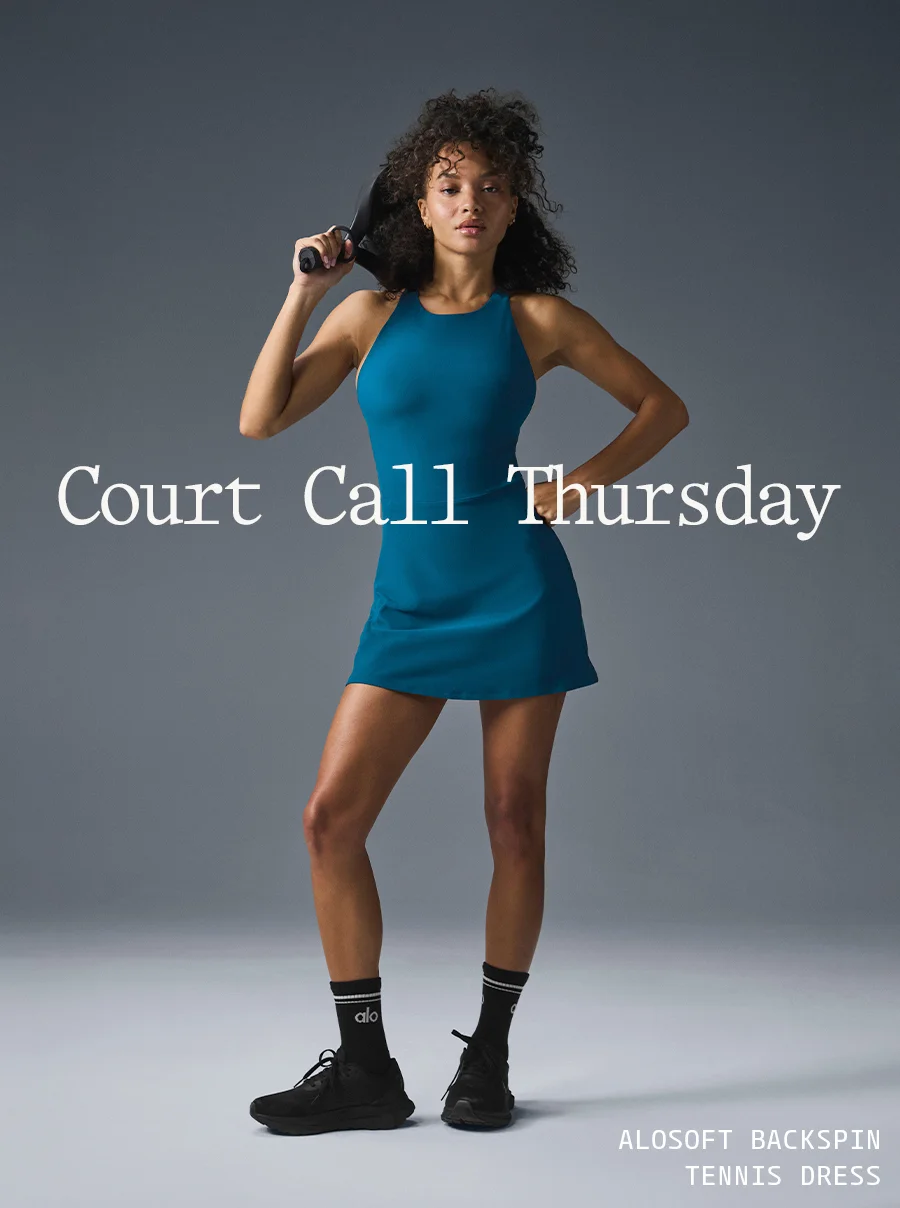 Court Call Thursday: Alosoft Backsping Tennis Dress