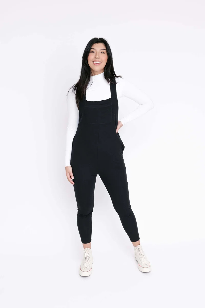 Image of Romperalls in Midnight Black