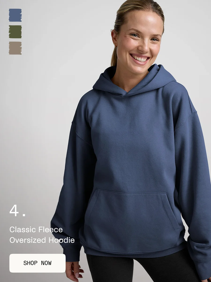 Classic Fleece Oversized Hoodie in Ocean Indigo