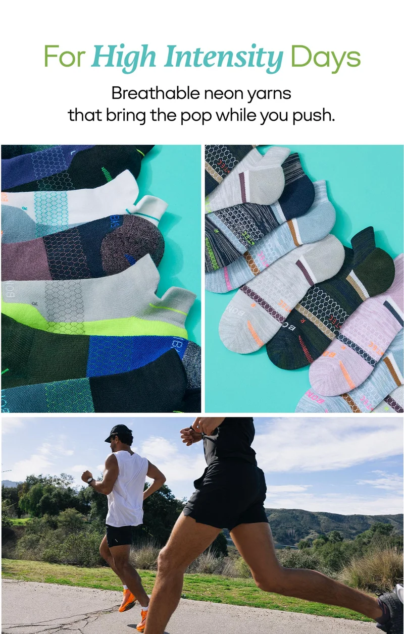 For High Intensity Days | Breathable neon yarns that bring the pop while you push.