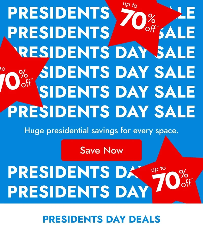 Shop the Presidents Day Sale - up to 70% off