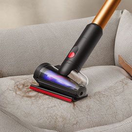 The Hair screw tool 2.0 is used to clean a chair.