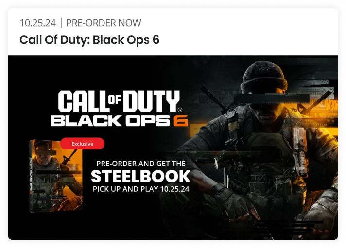 10.24.25 | PRE-ORDER NOW | CALL OF DUTY: BLACK OPS 6