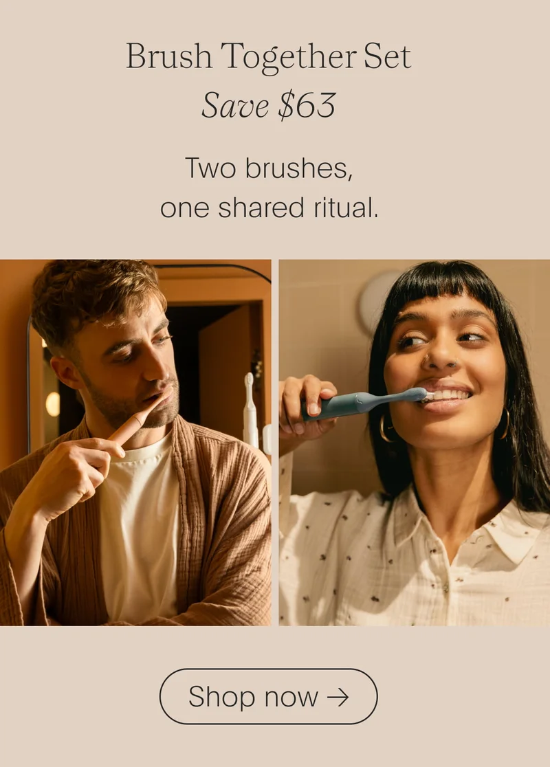 brush together set - save $63 - two brushes, one shared ritual. - shop now