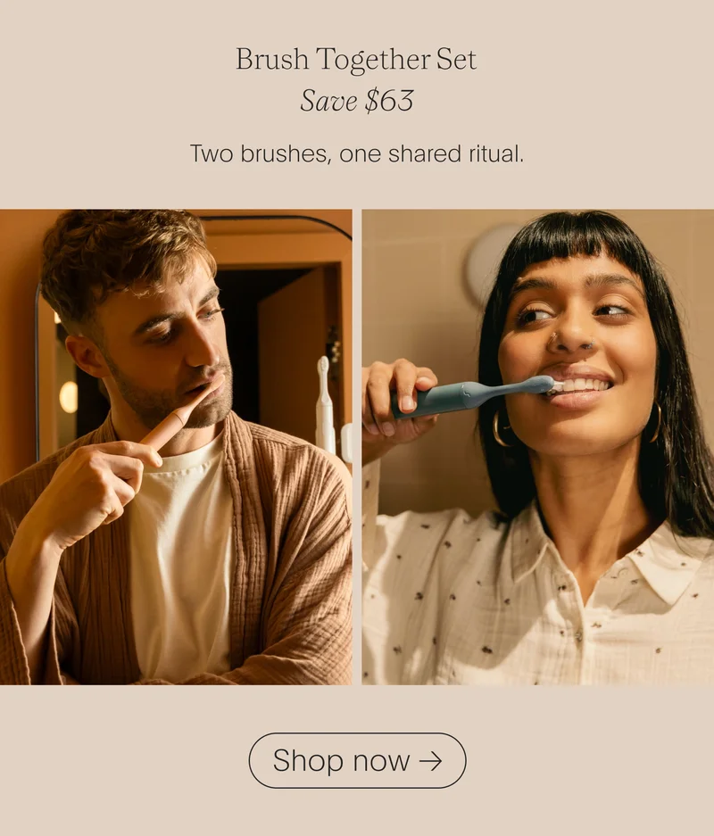brush together set - save $63 - two brushes, one shared ritual. - shop now