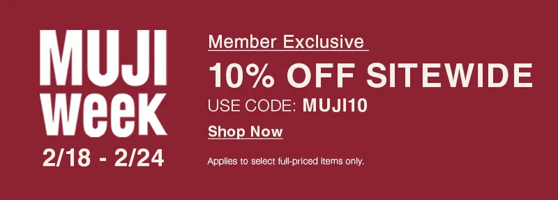 Shop 10% Off with Code MUJI10