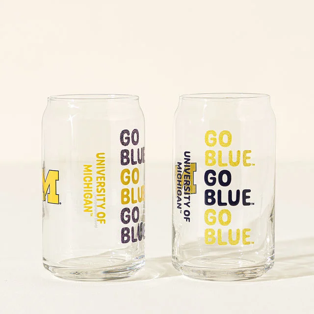 Show Your Spirit! College Can-Shaped Glass Set