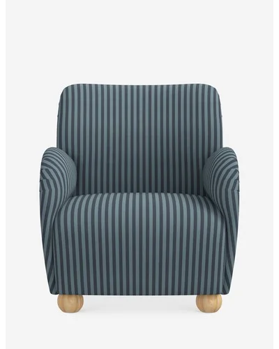 Baird Accent Chair-Blue Tonal Stripe