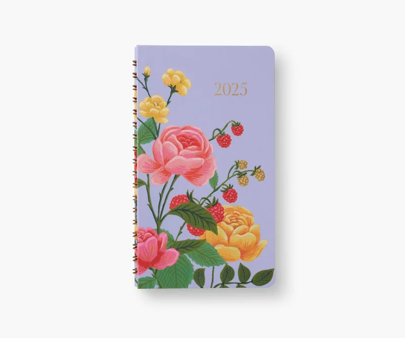 Image of 2025 12-Month Spiral Pocket Planner - Roses