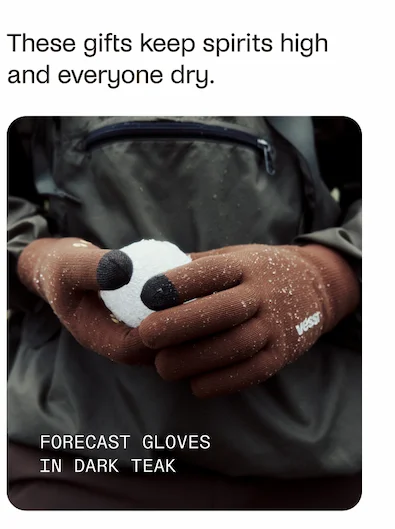 Forecast Gloves in Dark Teak