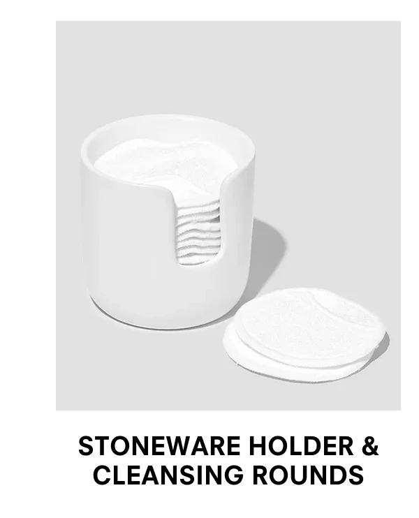 Stoneware Cleansing Rounds Holder & Cleansing Rounds