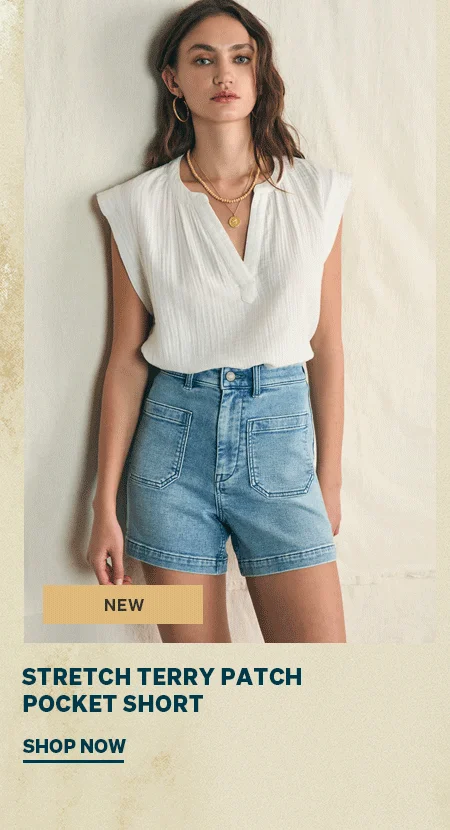 Stretch Terry Patch Pocket Short