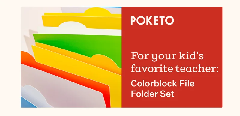 Poketo | For your kid's favorite teacher: Colorblock File Folder Set