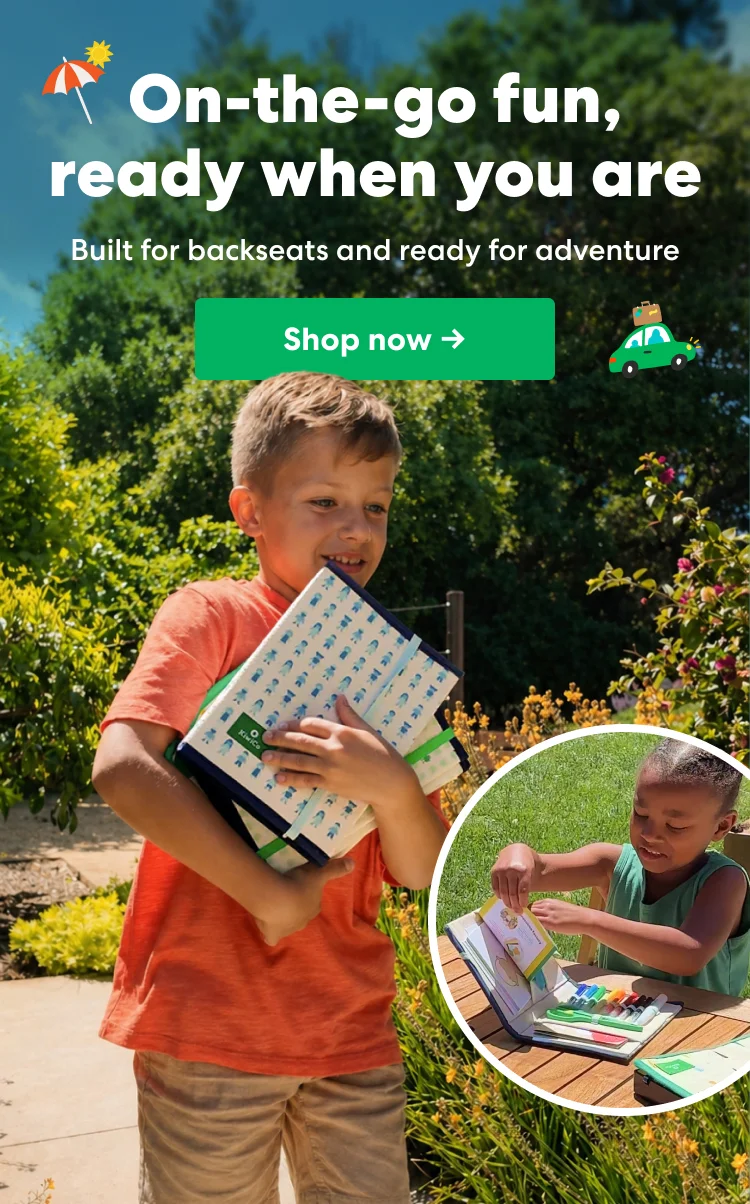 On-the-go fun, ready when you are. Built for backseats and ready for adventure!