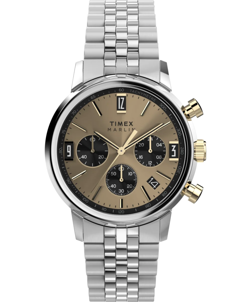 Image of Marlin® Chronograph Tachymeter 40mm Stainless Steel Bracelet Watch