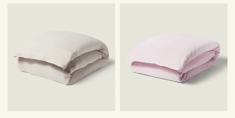 Save 50% on select sizes of percale and linen bedding.