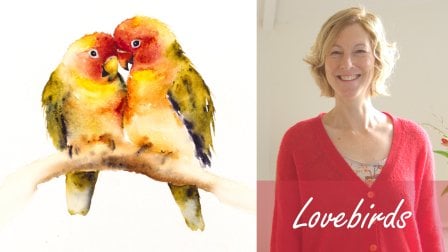 Lovebirds: A Free-Flow Watercolour Masterclass with Jane Davies