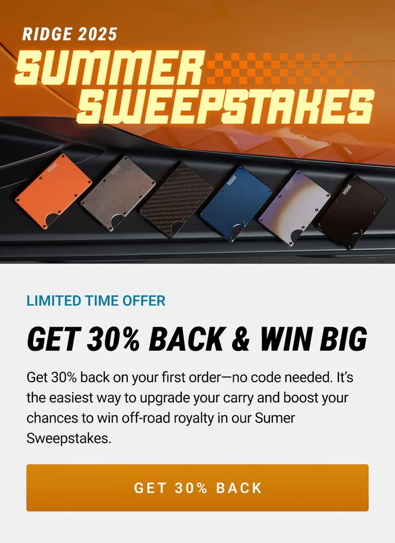 Get 30% Back & Win Big