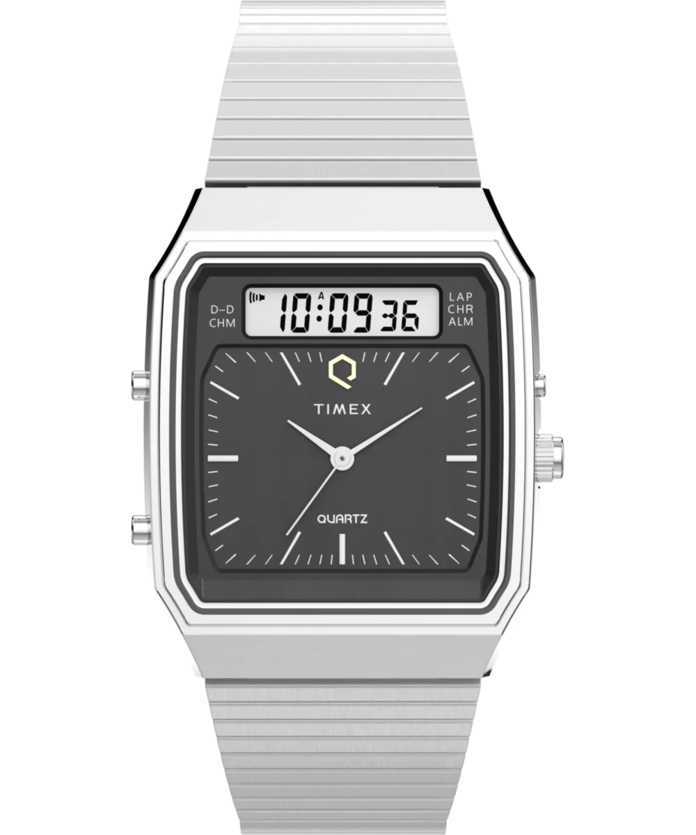 Image of Q Timex® 1982 Ana-Digi Reissue 33mm Stainless Steel Bracelet Watch