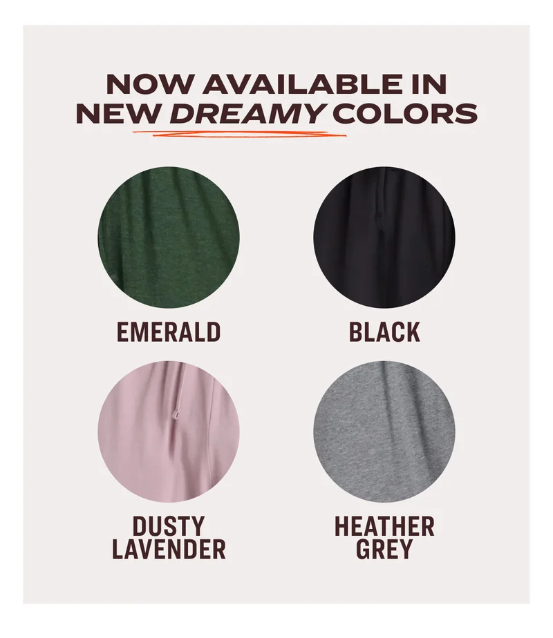 NOW AVAILABLE IN NEW DREAMY COLORS EMERALD BLACK DUSTY LAVENDER HEATHER GREY