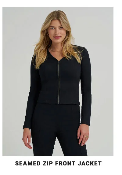 Seamed Zip Front Jacket