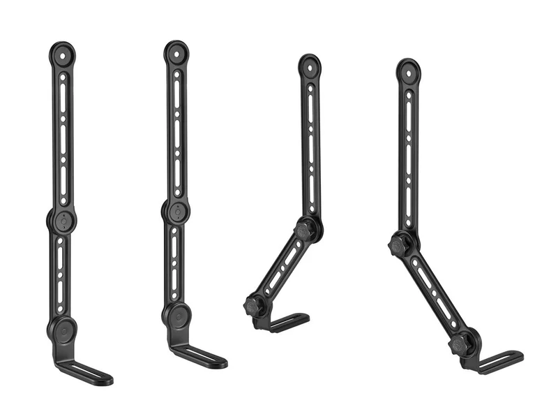 Soundbar TV Mounting Brackets (Pair), Adjustable Arms for max 49‑in TV with L‑Shaped Brackets