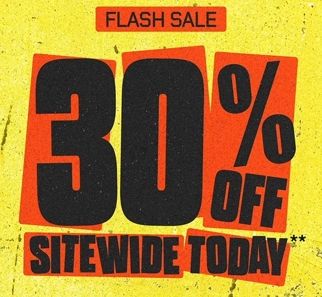 Hours Left! Flash Sale 30% Off Sitewide Today. Exclusions Apply. Shop Now