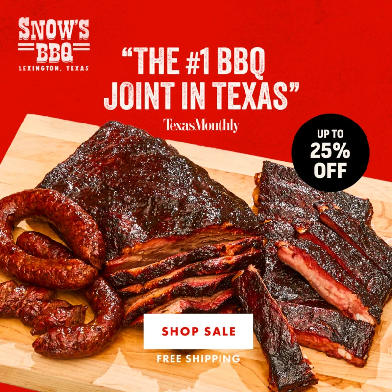 Up to 25% Off Snow's BBQ Up to 25% Off Snow's BBQ