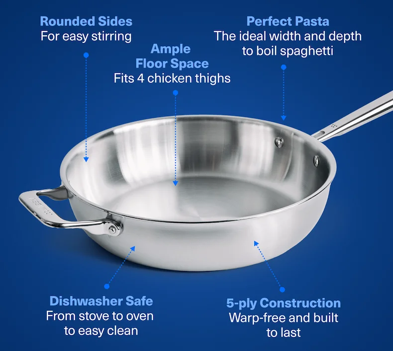 Featuring rounded sides, ample floor space, and 5-ply construction.