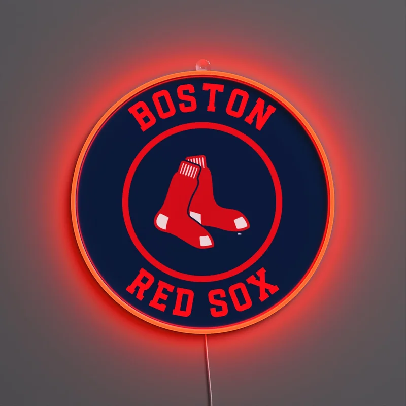 Image of Boston Red Sox Rounded Logo, LED neon sign