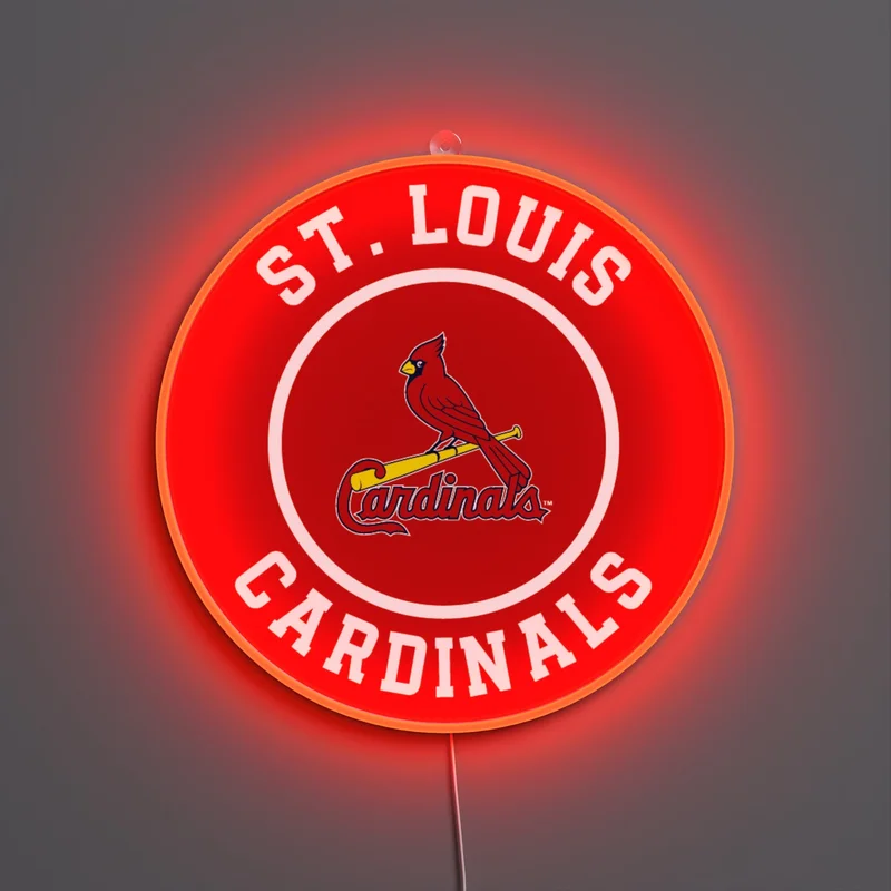 Image of St Louis Cardinals Rounded Logo, LED neon sign