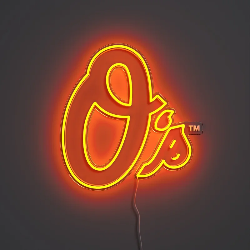 Image of Baltimore Orioles Logo, LED neon sign
